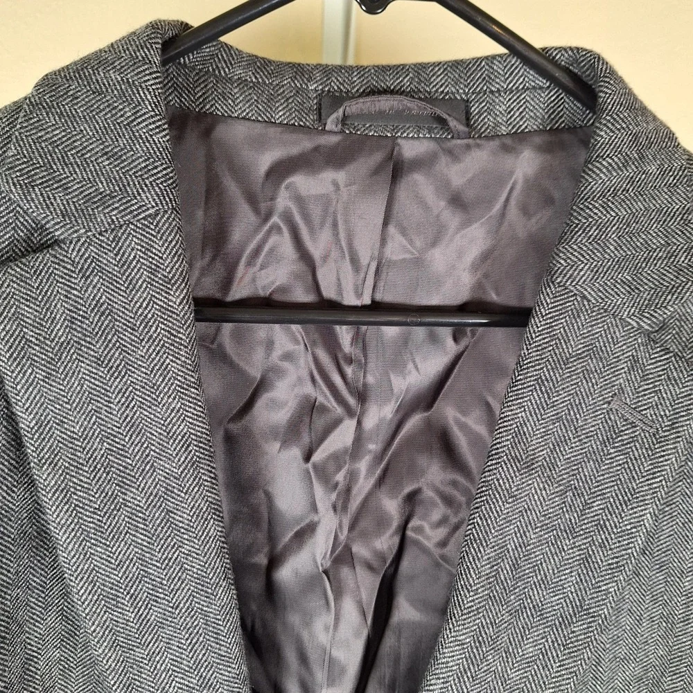 Chaps Ralph Lauren Sport Coat Wool Cashmere Herringbone Two Button Blazer 48L